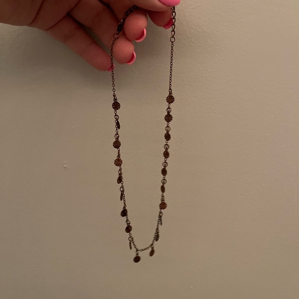 Copper coin choker